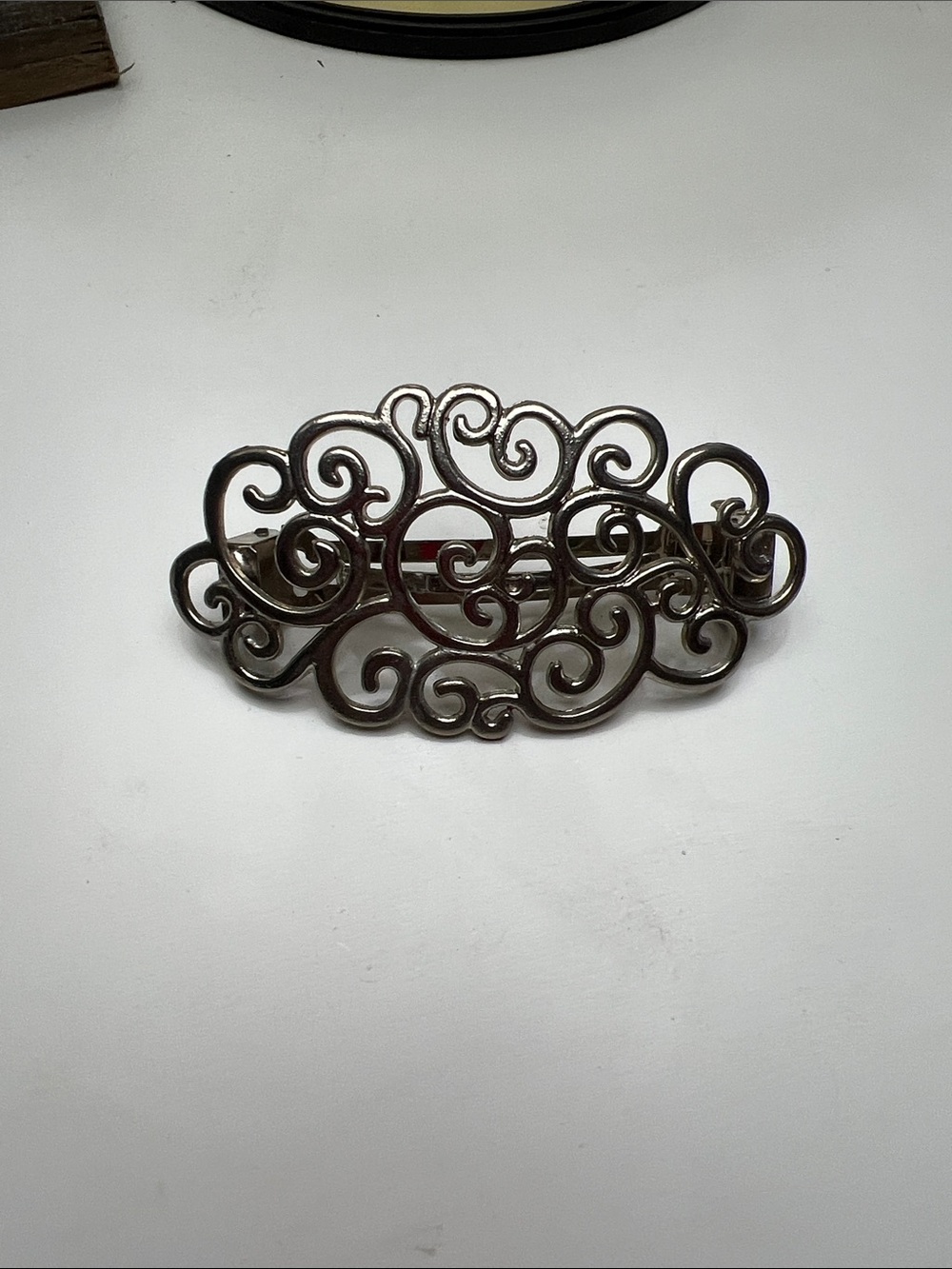 Silver Swirley Hair Clip